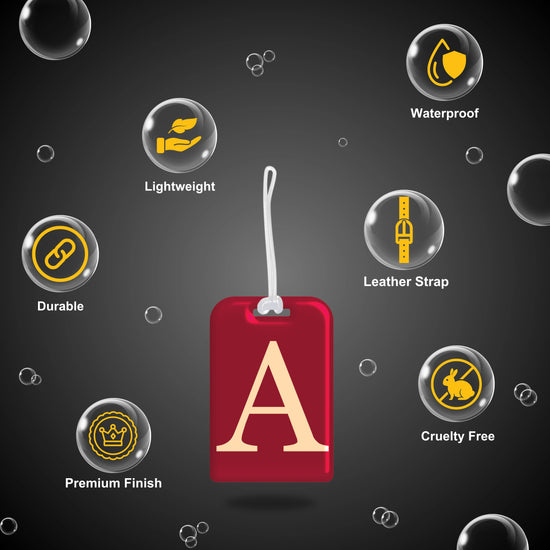 QR tag for bag with initial A