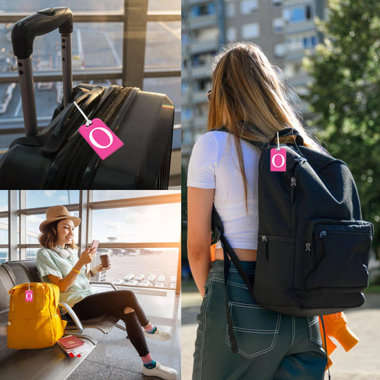 QR tag for bag with initial O