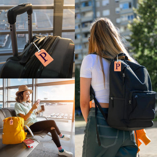 QR tag for bag with initial P