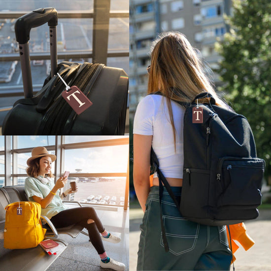 QR tag for bag with initial T