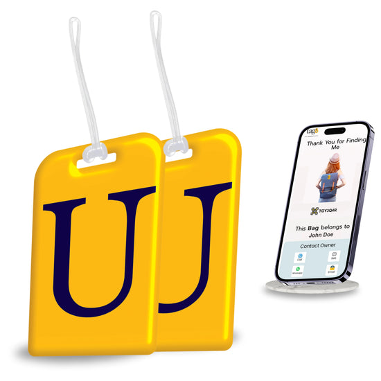 QR tag for bag with initial U