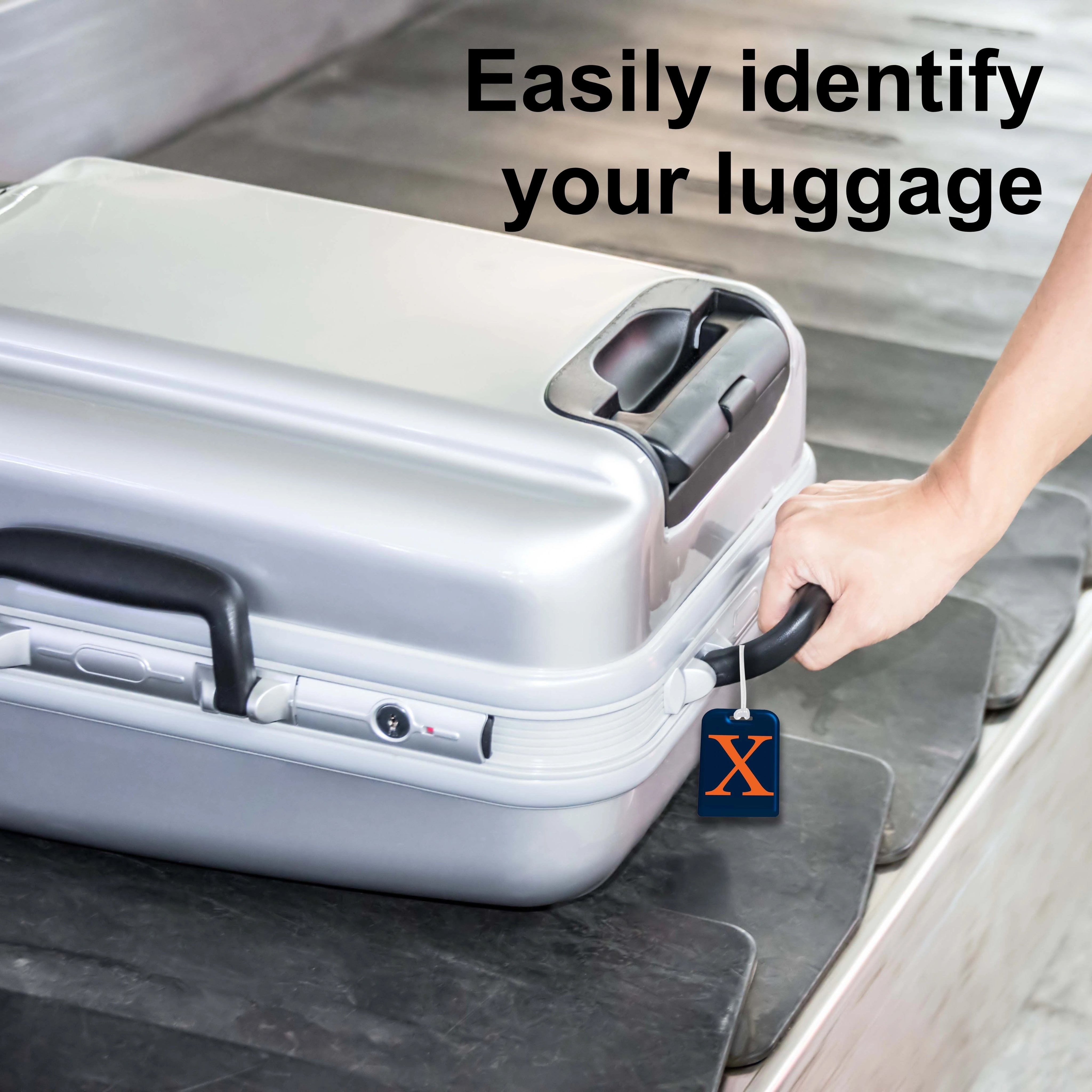 QR tag for bag with initial X