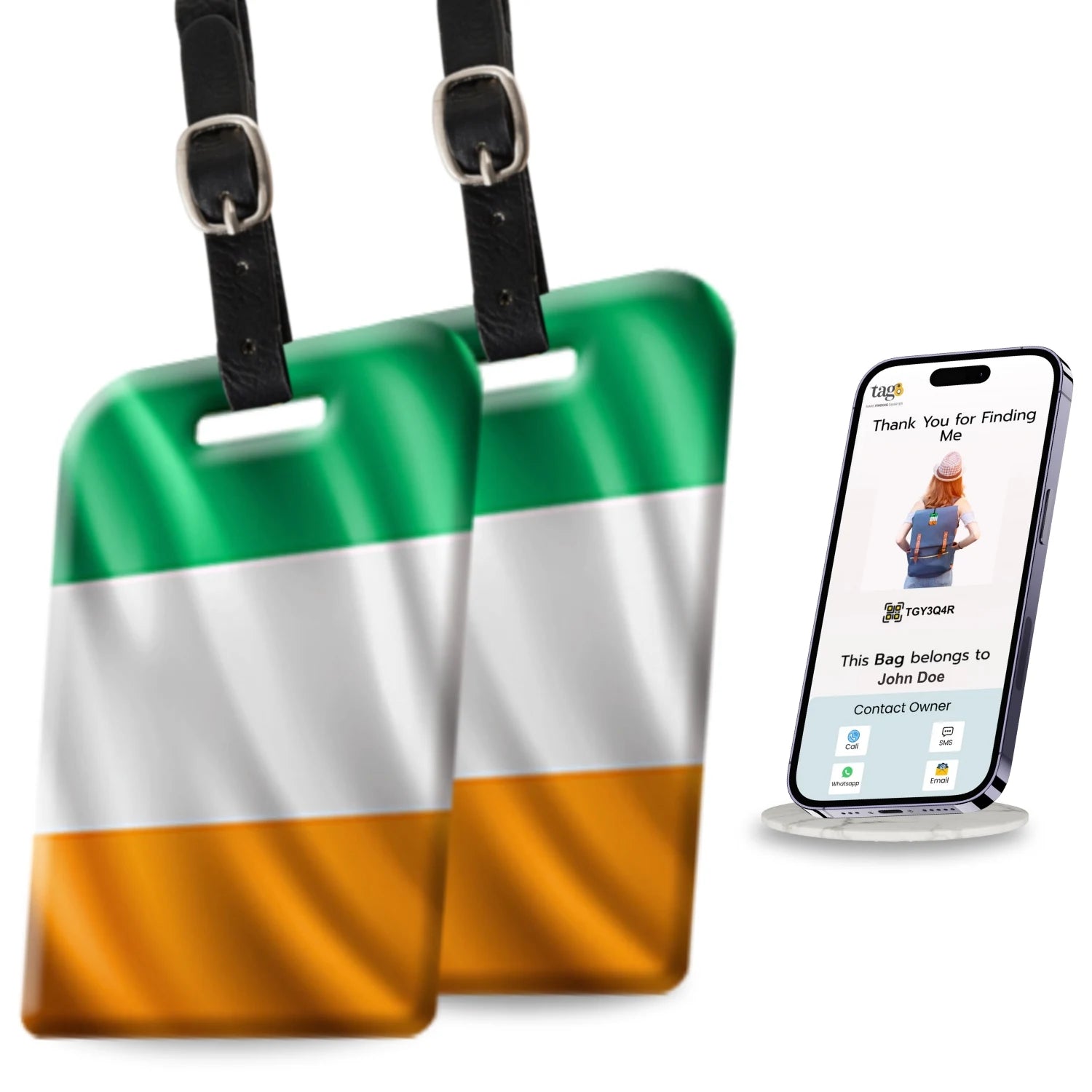 Ireland QR Bag Tag by tag8 for bag security 