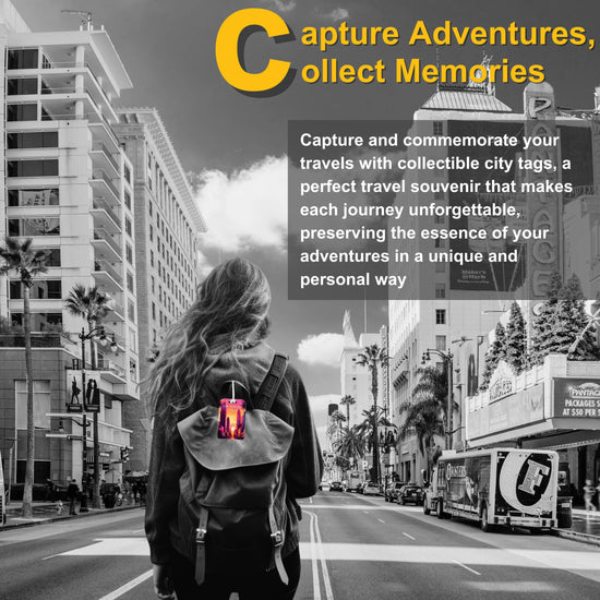 Los Angeles QR Bag Tag by tag8 for travel tracking