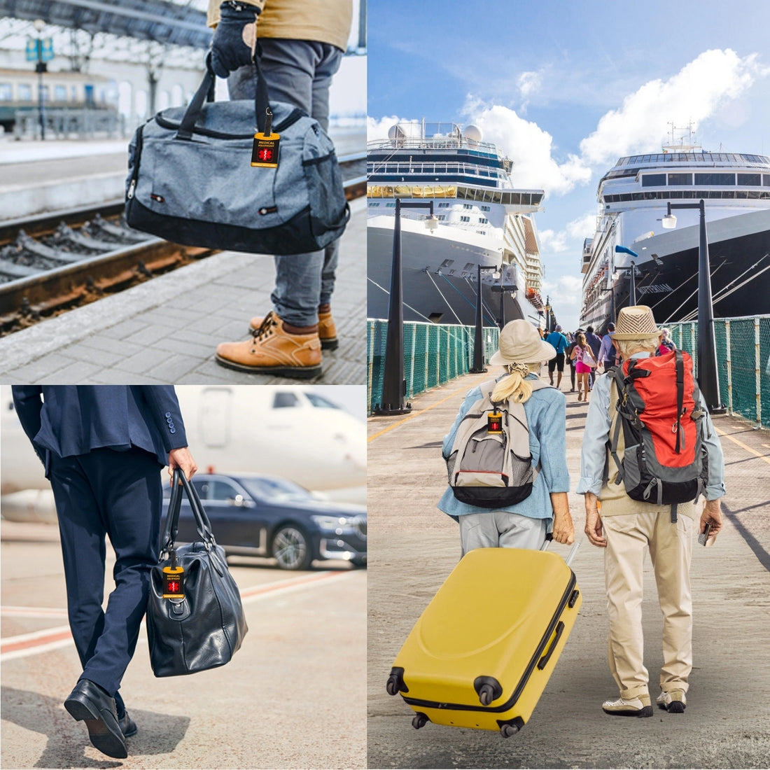 Medical Equipment QR Bag Tag by tag8 for luggage tracking