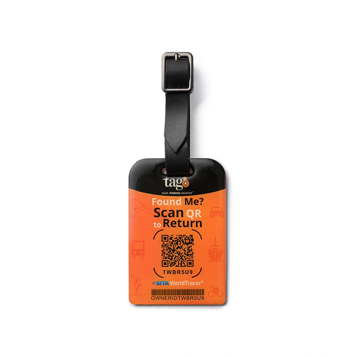 Orbit Smart Security Tag—QR smart identifier to protect and recover your luggage