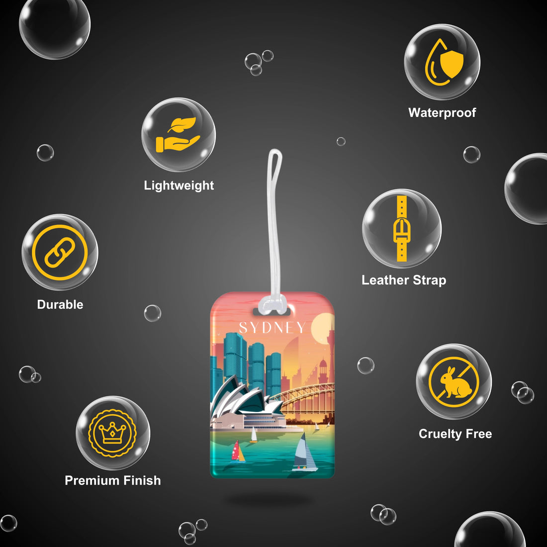 Sydney QR Bag Tag by tag8 for bag security