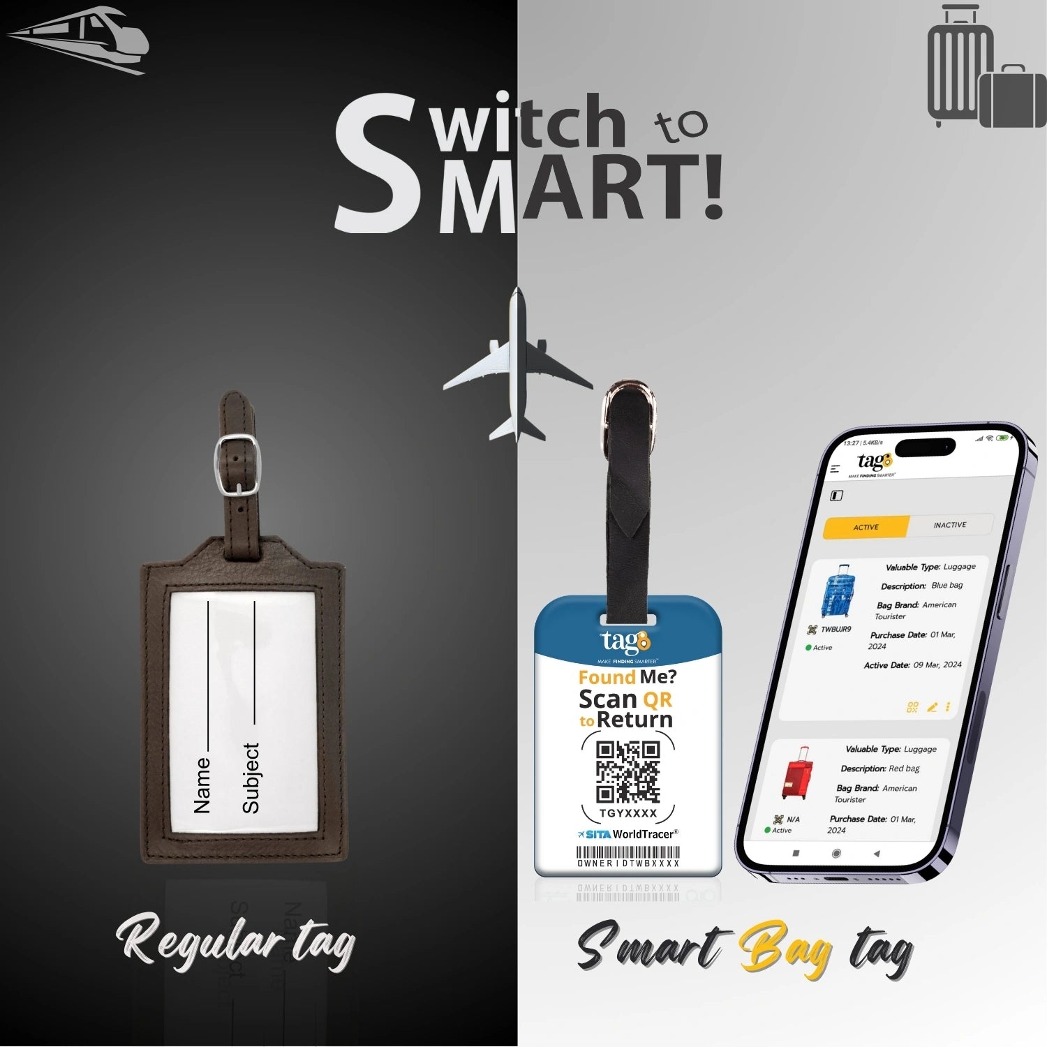 CA India Bag Tag  [Pack 2]