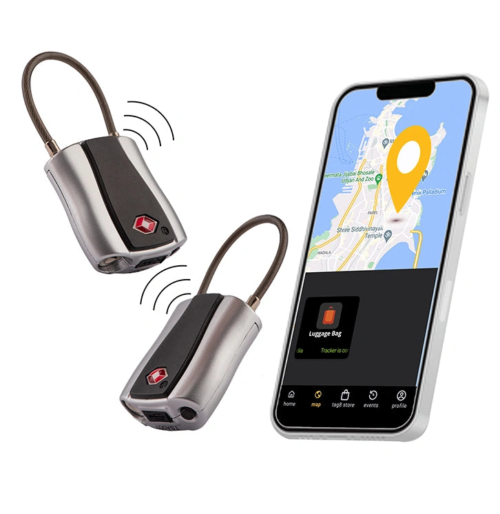 tag8 Dolphin Smart Padlock with Bluetooth tracking for secure and keyless access