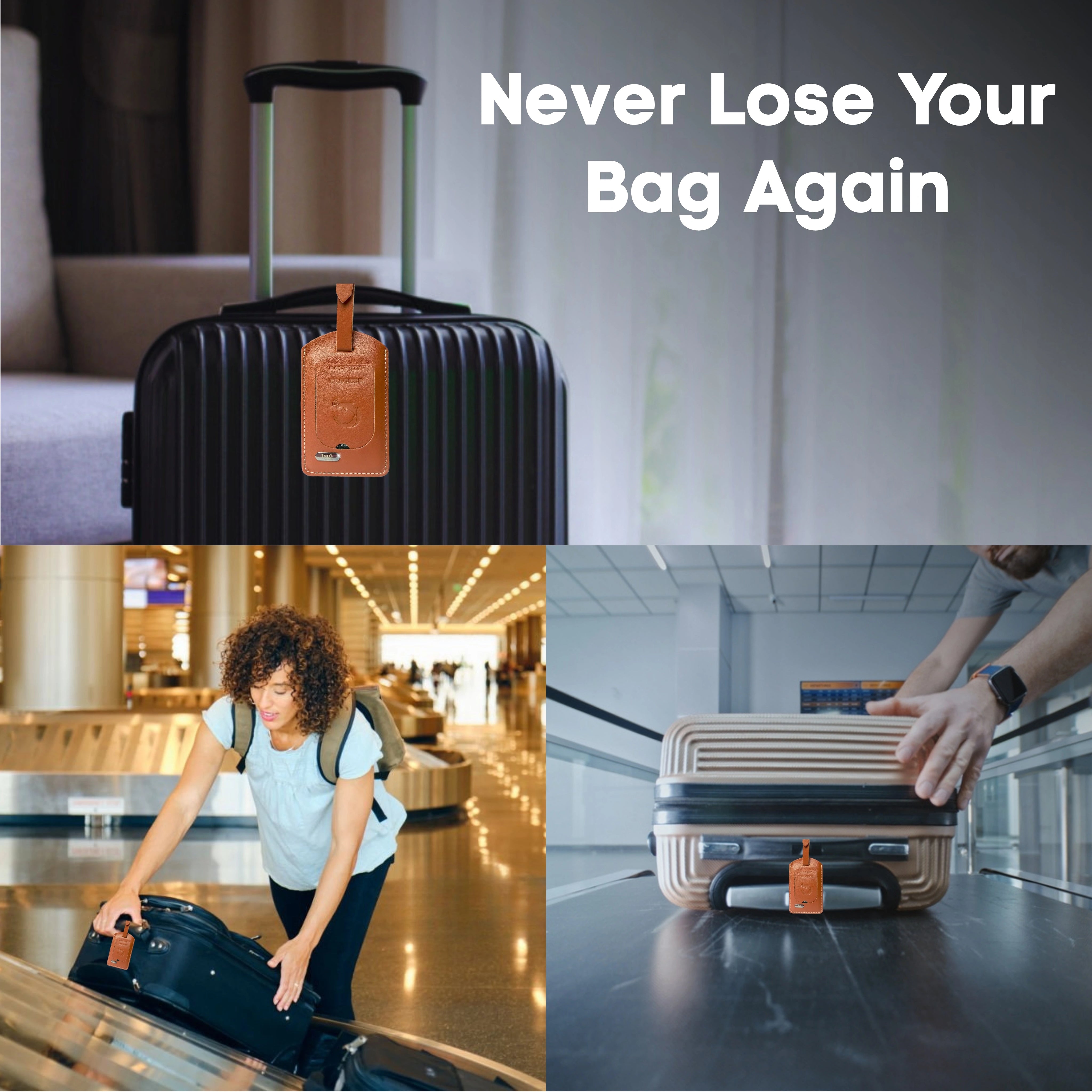 Dolphin Smart Bag Tracker for Android with Bluetooth tracking, separation alerts, and last-seen location by tag8