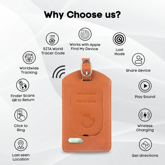 Dolphin Smart Bag Tracker for iOS with Bluetooth tracking, separation alerts, and precise last-seen location by tag8