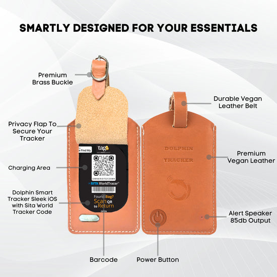 Dolphin Smart Bag Tracker for iOS with Bluetooth tracking, separation alerts, and precise last-seen location by tag8