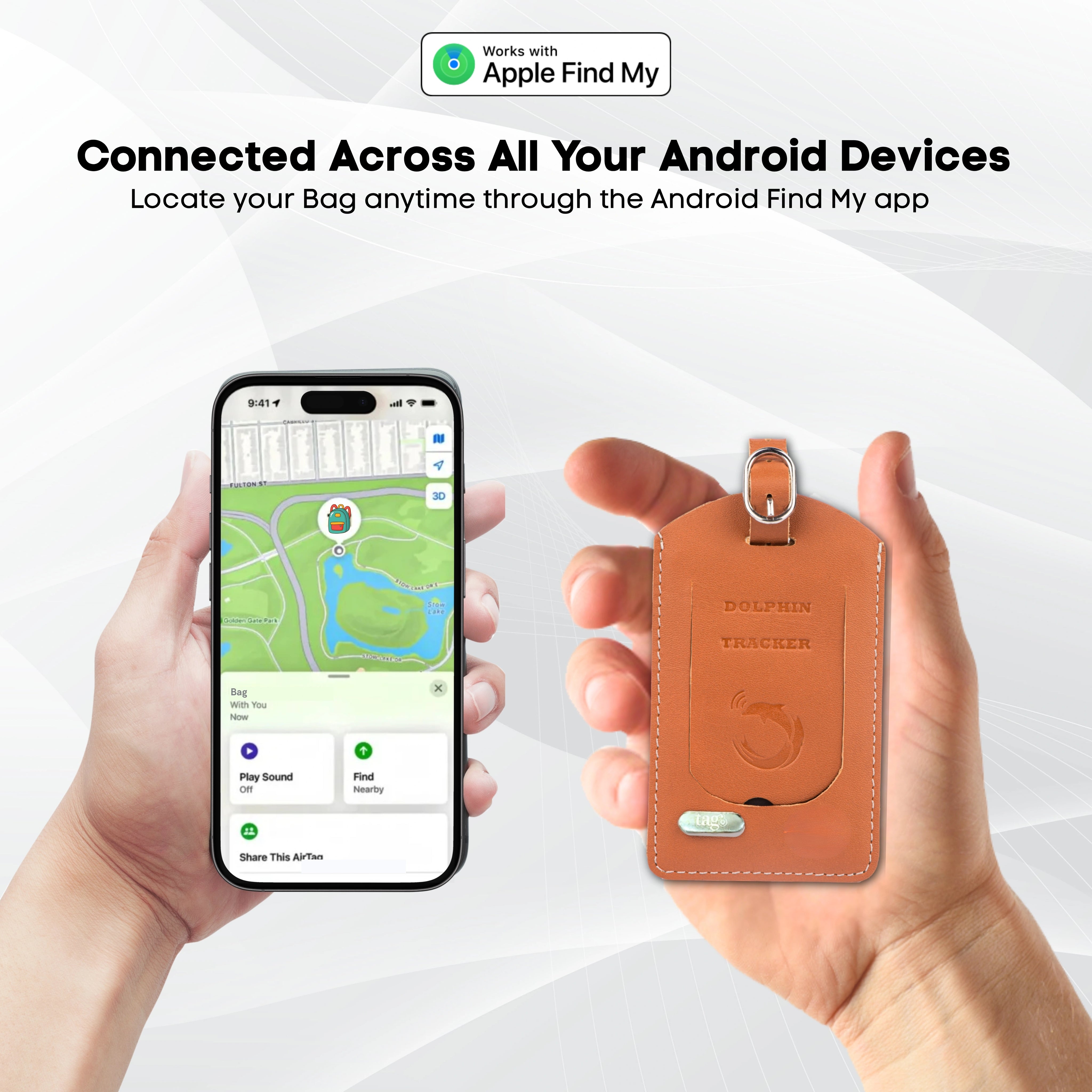 Dolphin Smart Bag Tracker for iOS with Bluetooth tracking, separation alerts, and precise last-seen location by tag8
