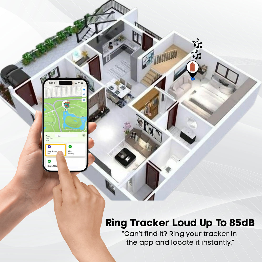 Dolphin Smart Bag Tracker for iOS with Bluetooth tracking, separation alerts, and precise last-seen location by tag8