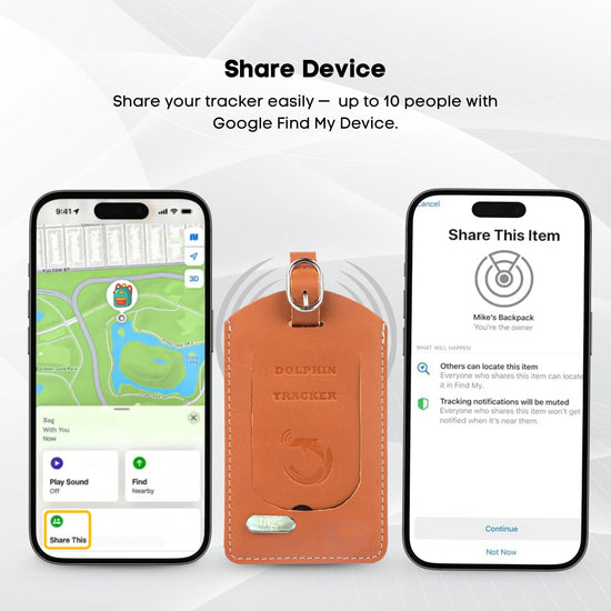 Dolphin Smart Bag Tracker for iOS with Bluetooth tracking, separation alerts, and precise last-seen location by tag8