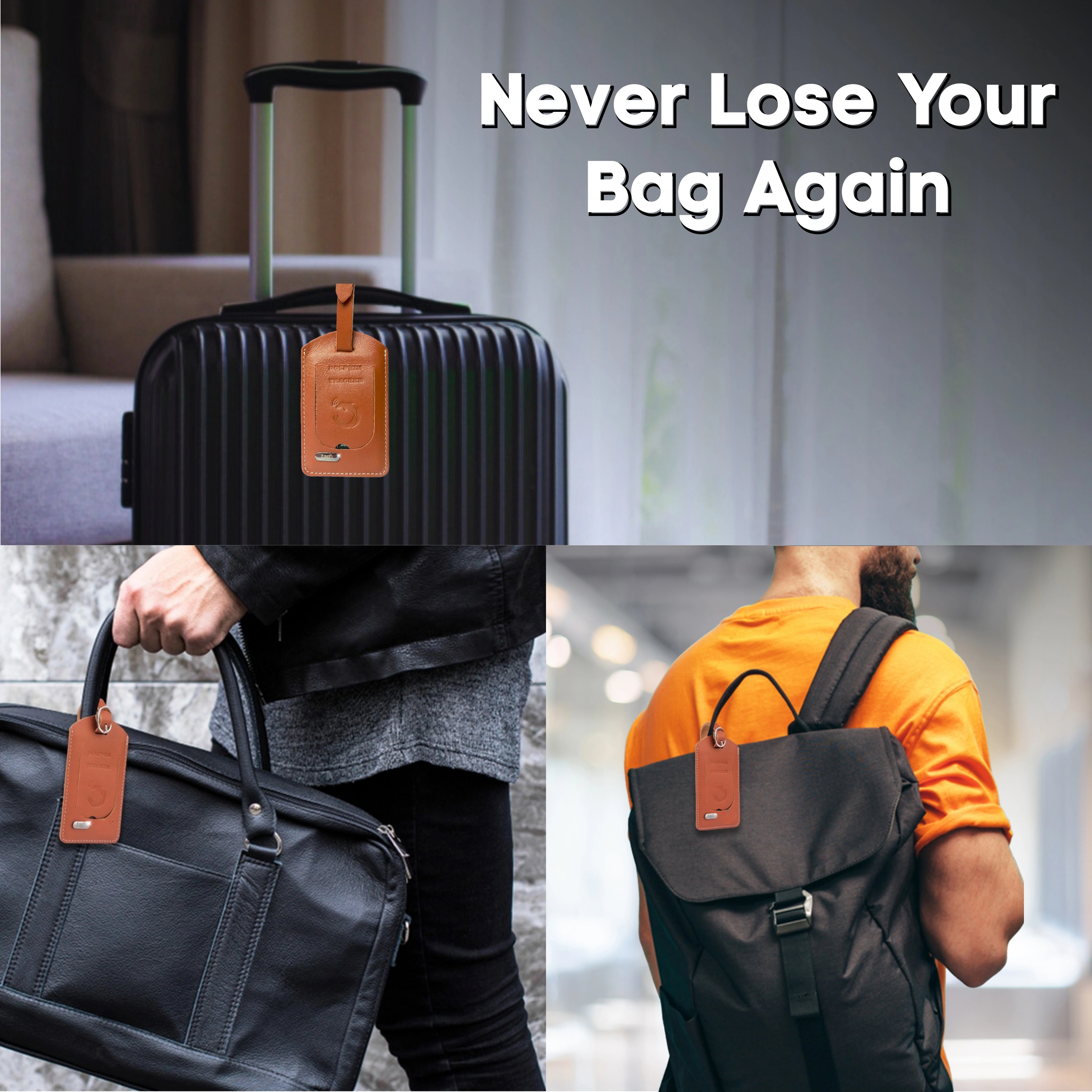 Dolphin Smart Bag Tracker for iOS with Bluetooth tracking, separation alerts, and precise last-seen location by tag8