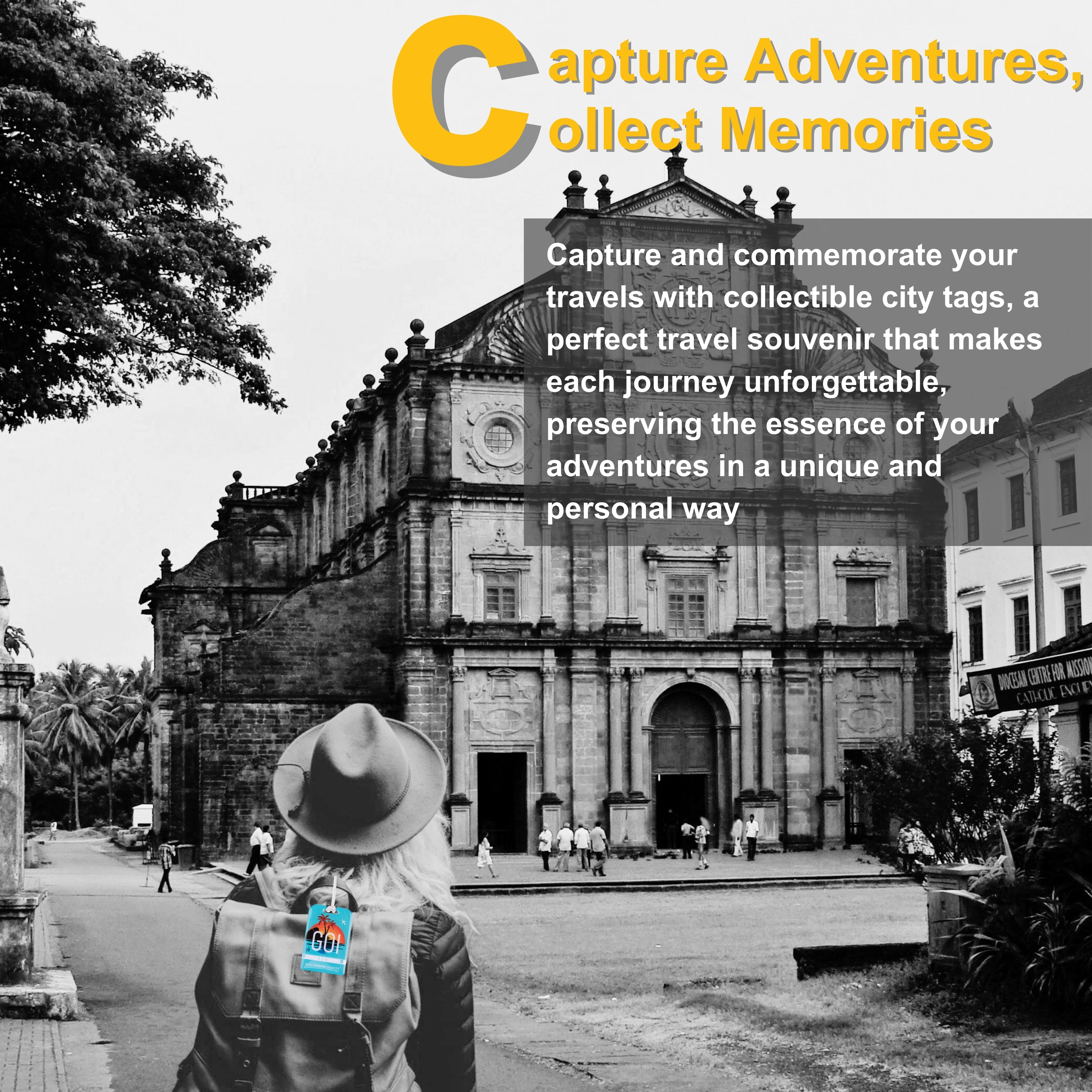 tag8 Goa Bag Tag with elegant design and smart QR code for hassle-free identification and lost & found assistance