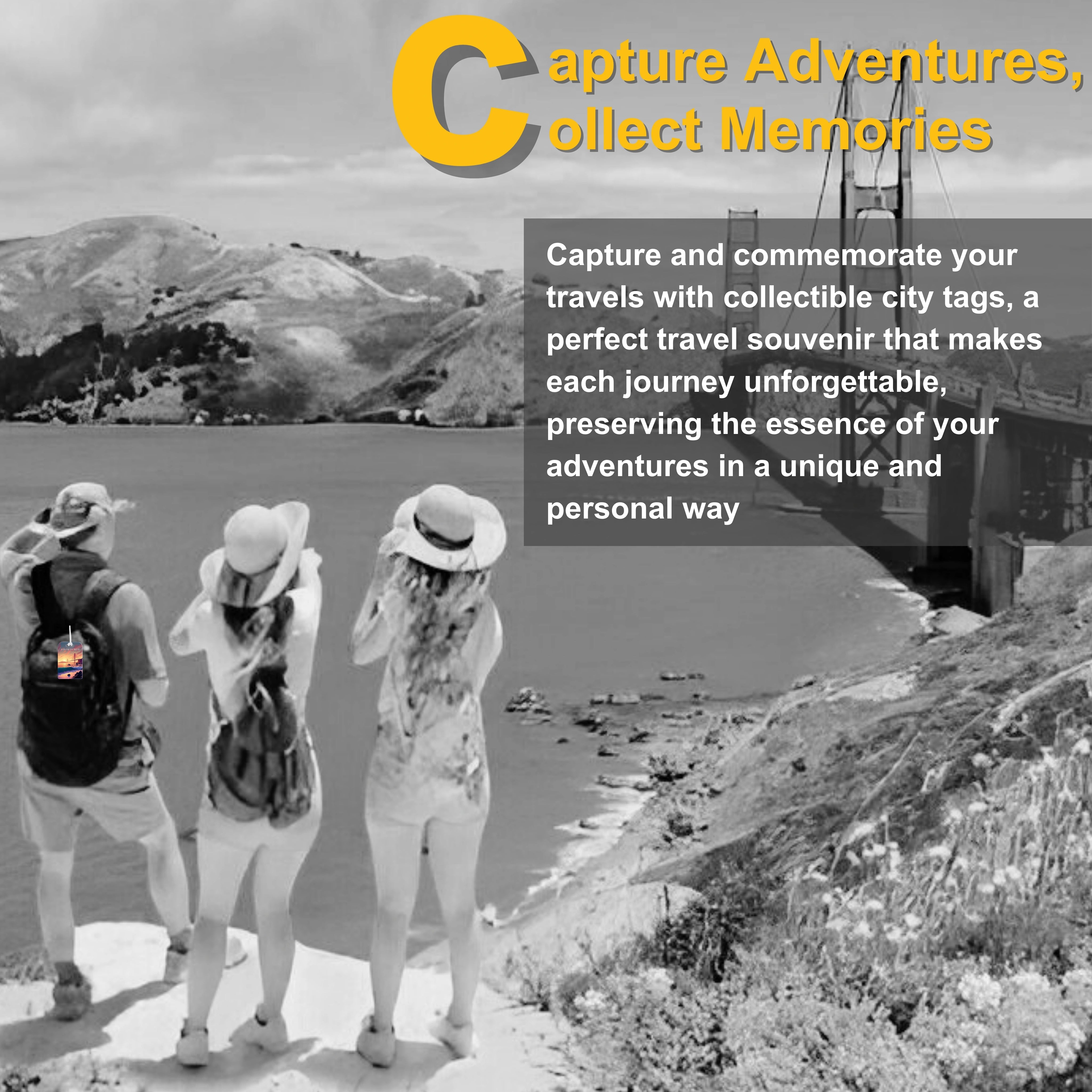 San Francisco QR Bag Tag by tag8 with smart tracking