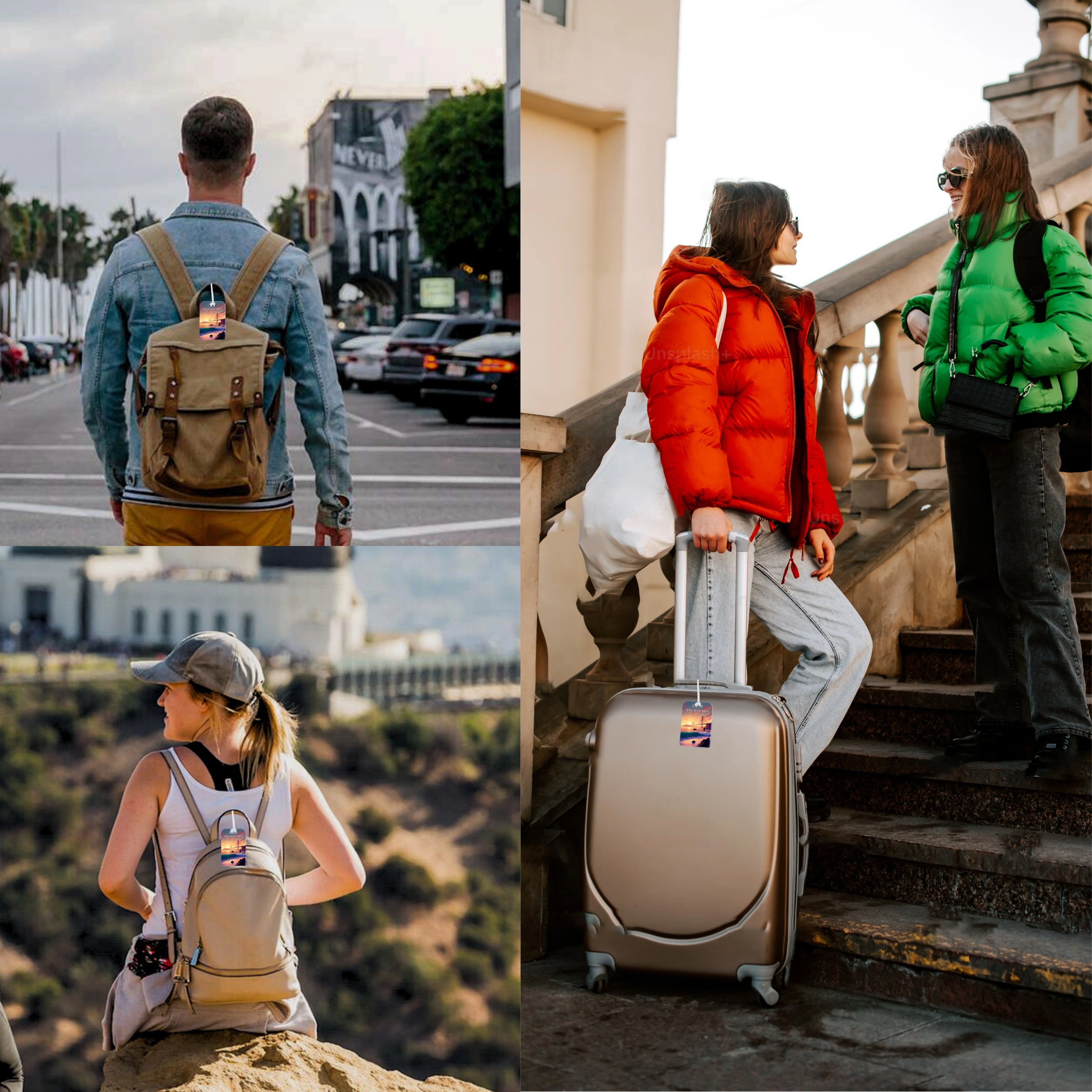 San Francisco QR Bag Tag by tag8 with smart tracking