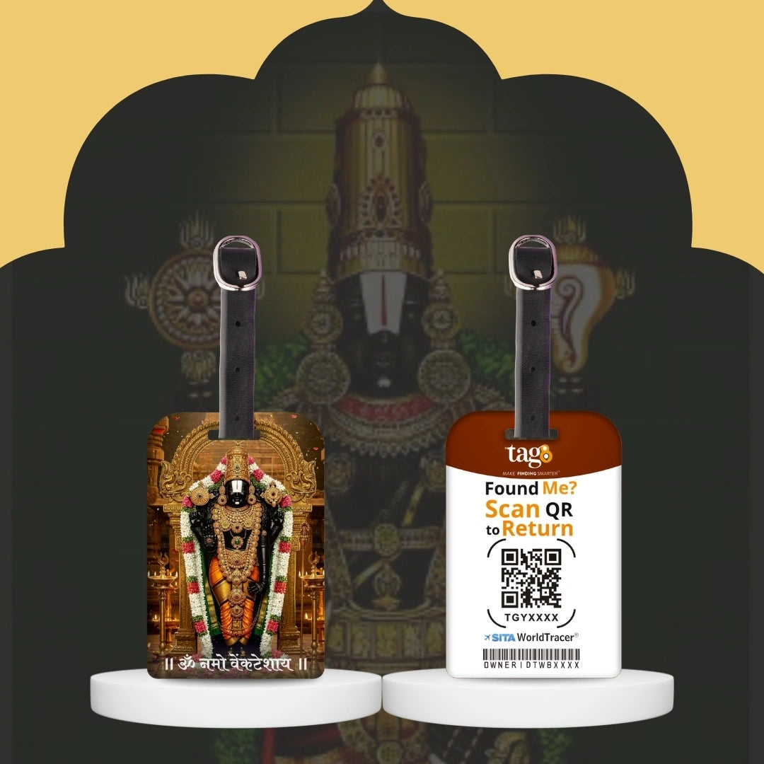 Shree Vyankatesh smart bag tag with QR code by tag8