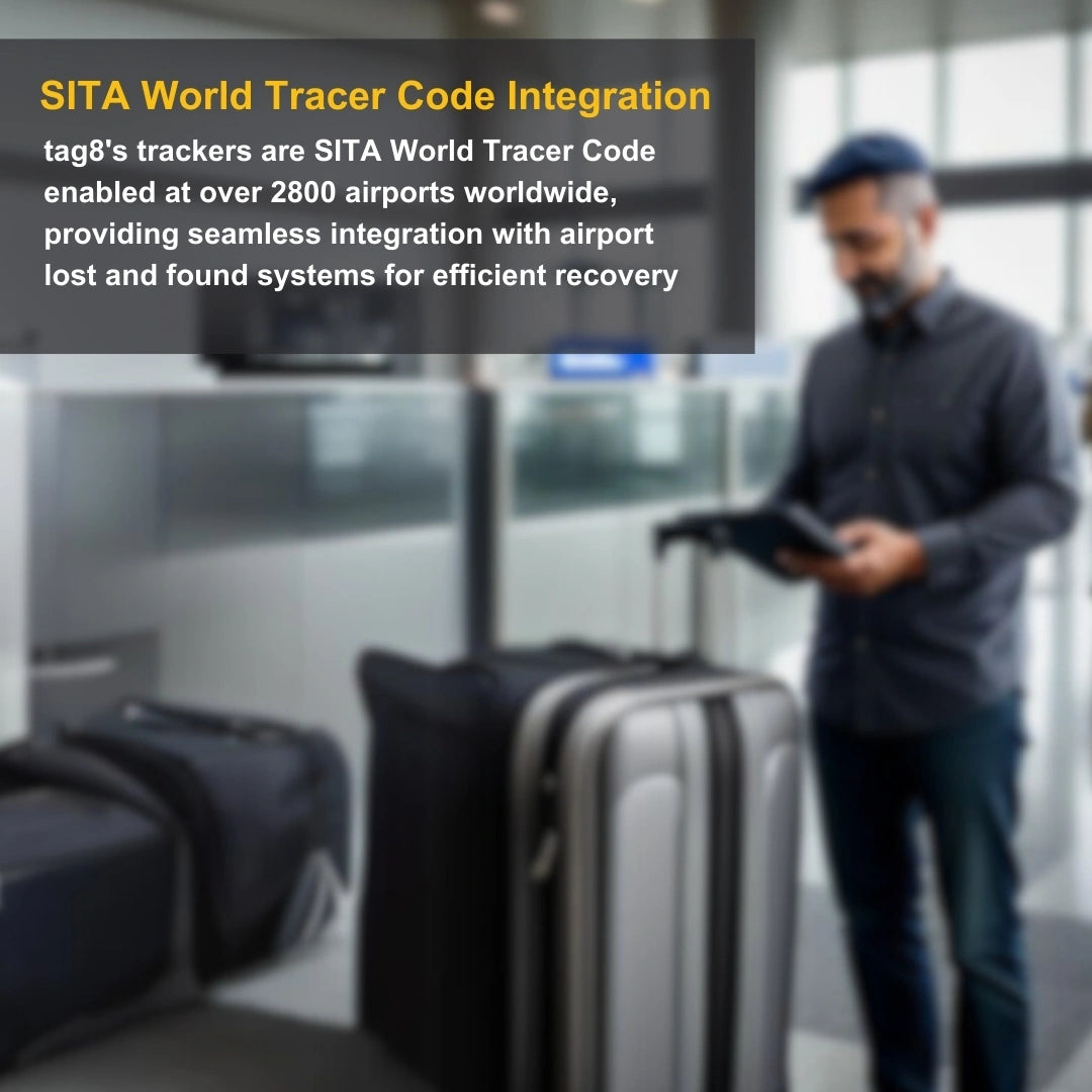tag8 Smart Bag Tag Pack of 2 with Sai Baba travel themes and QR code for secure identification and lost & found support