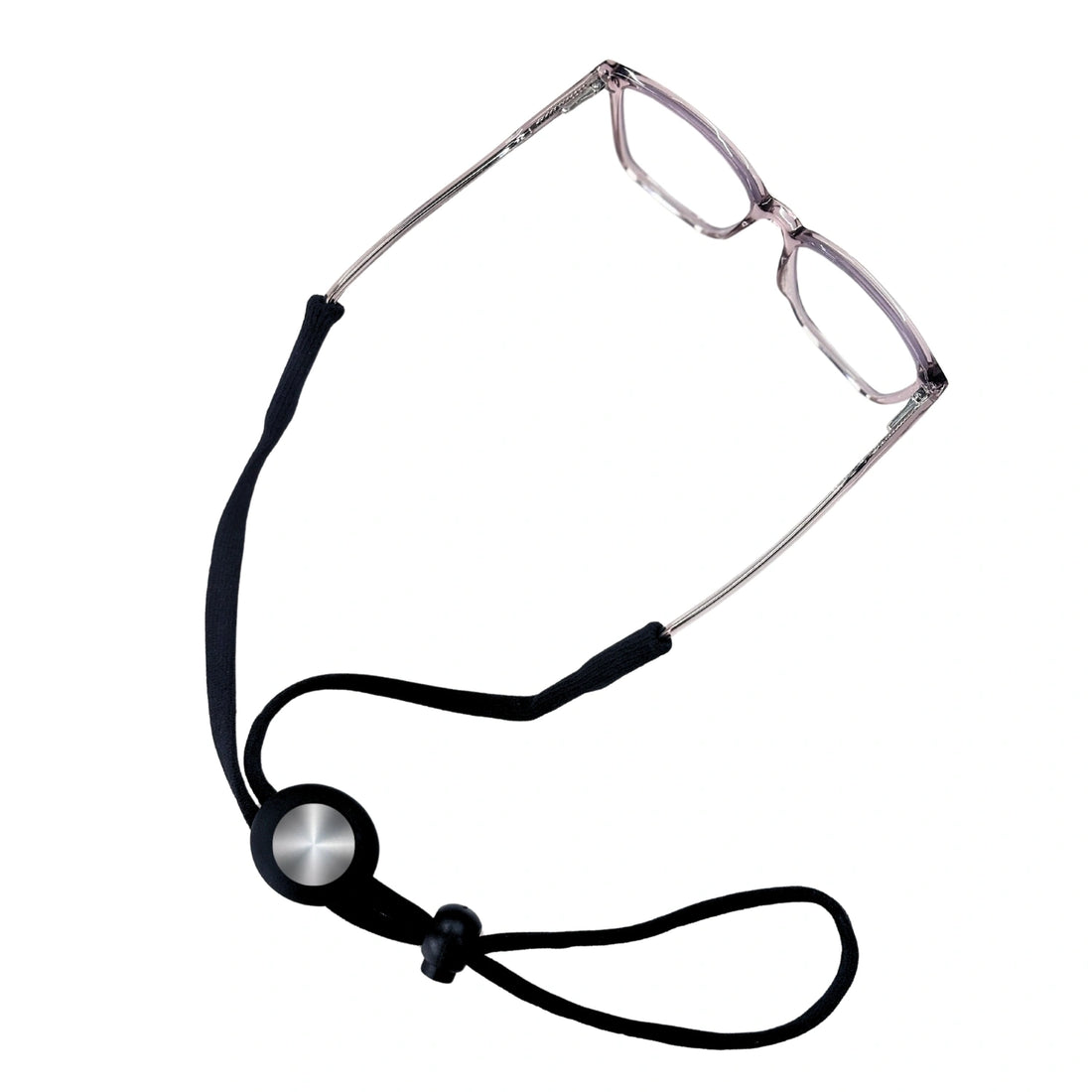 Black smart lanyard tracker with QR code by tag8