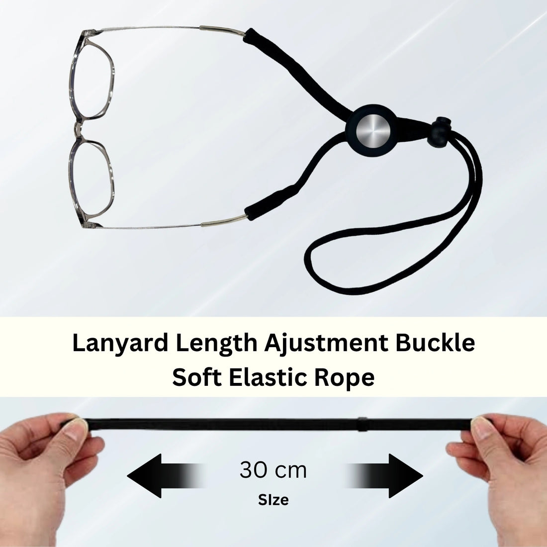 Black smart lanyard tracker with QR code by tag8