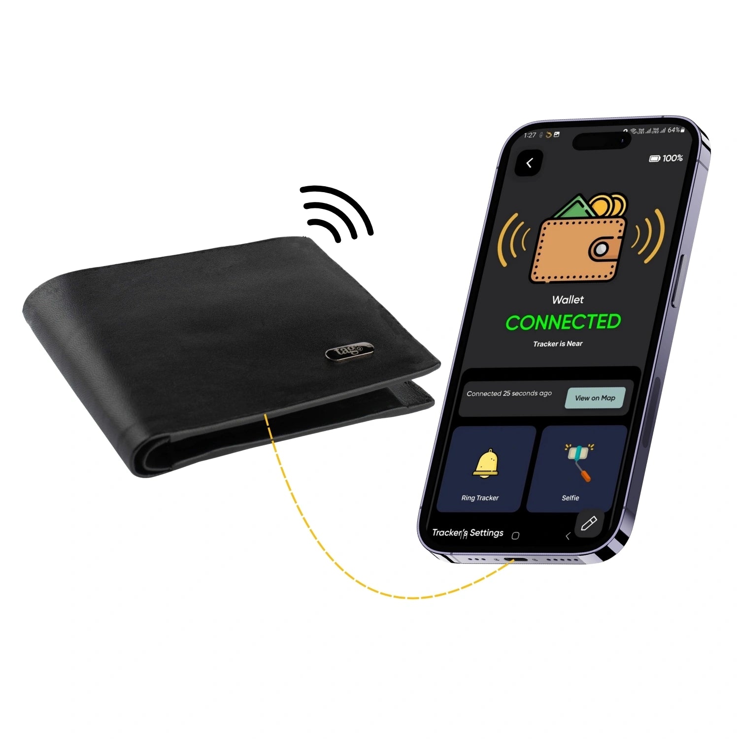 tag8 Smart Wallet - Stitchless design with RFID protection and smart tracking for modern security