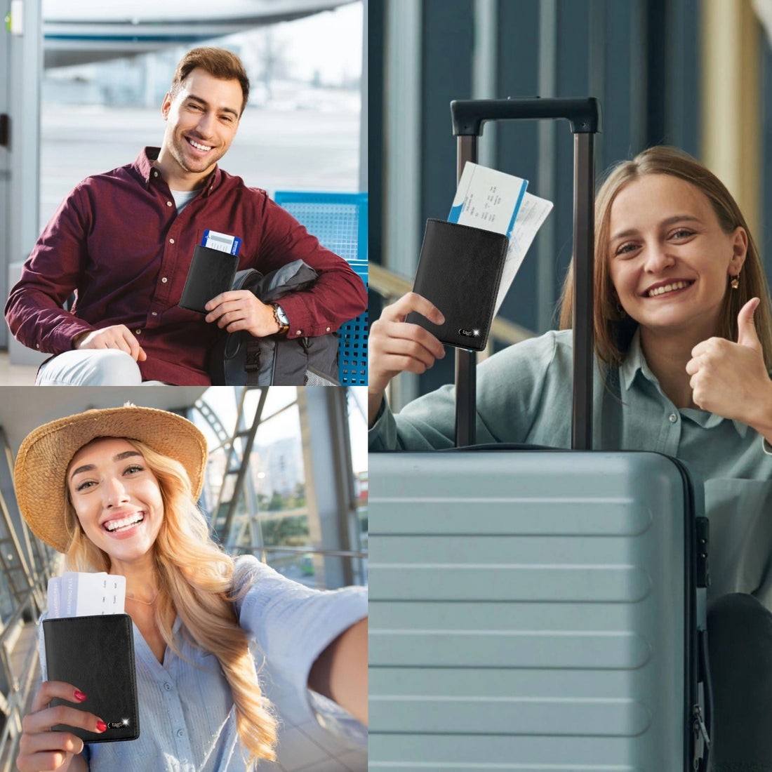 tag8 Vegan Leather Passport NFC Case with smart NFC technology for secure and stylish travel